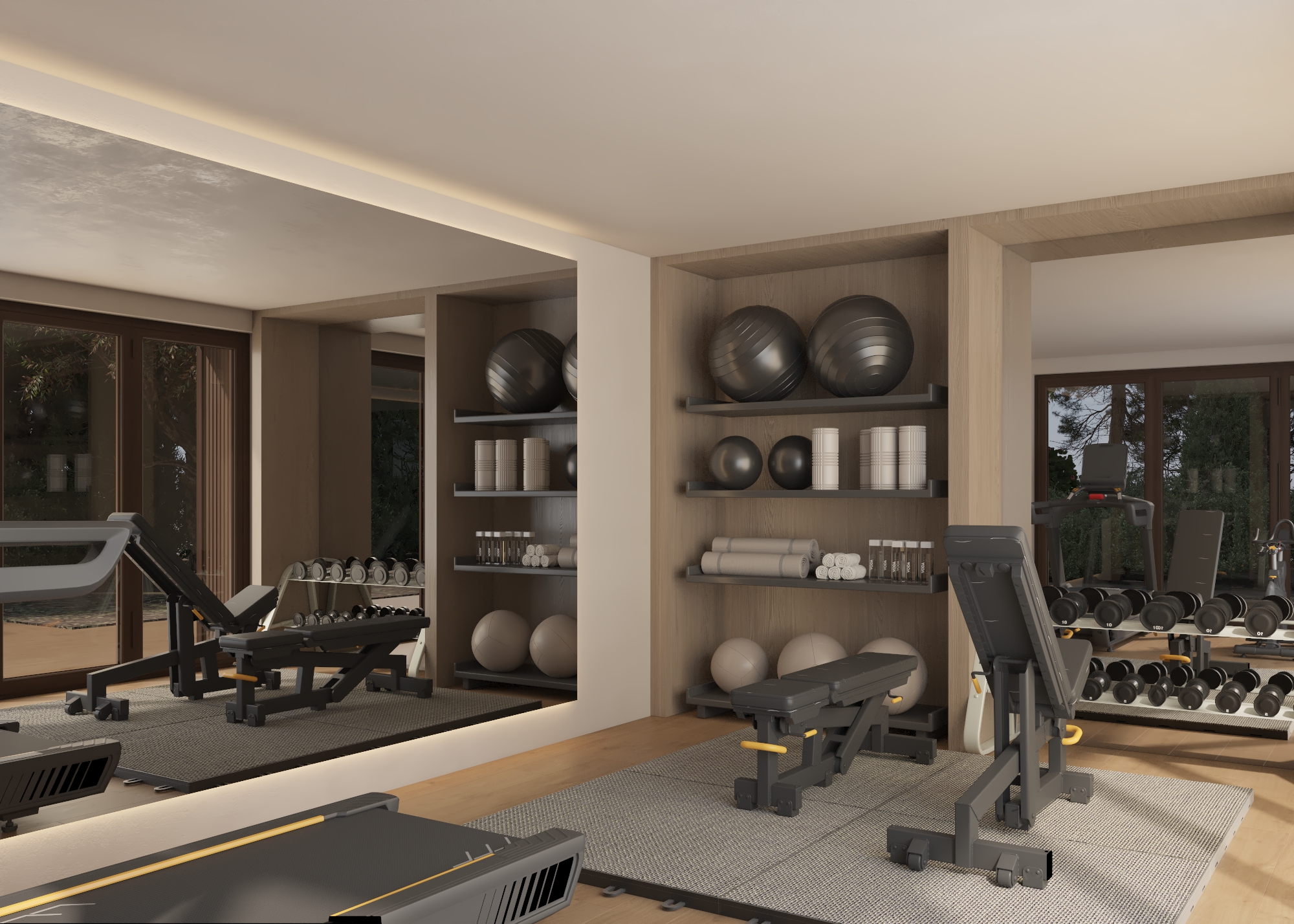 Tér Design Studio — interior gym view